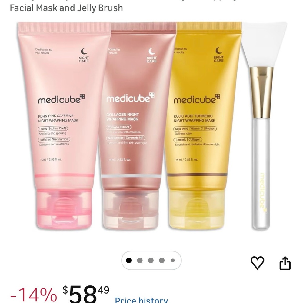Medicube Korean Overnight Glow Mask Trio – Brand New Sealed